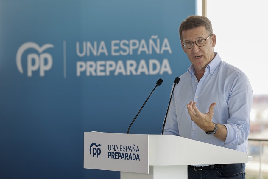 El presidente del PP, Alberto Núñez Feijóo, que ha afirmado que respetará y no modificará la reforma laboral más allá de algún ajuste.
