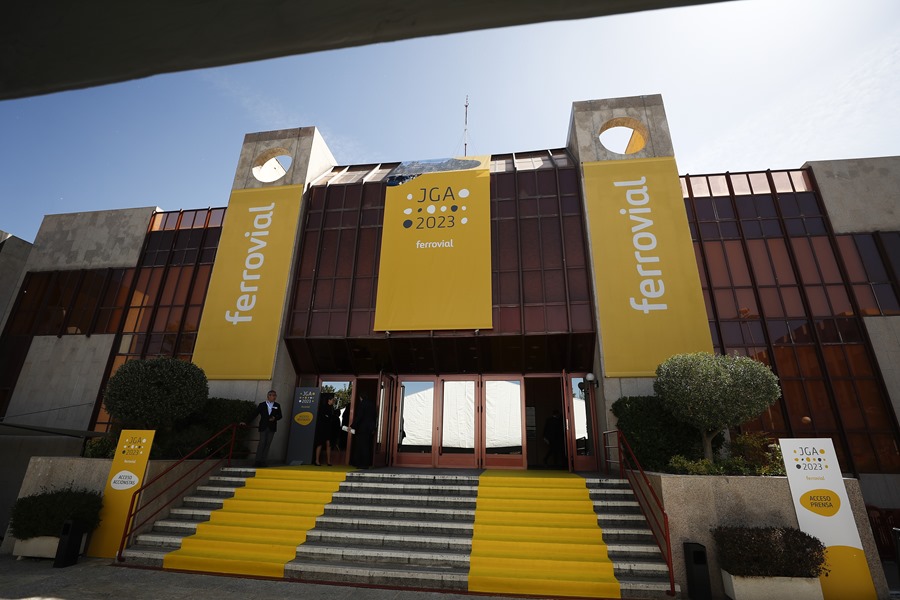Imagen de archivo de la fachada de la sede de Ferrovial en Madrid.