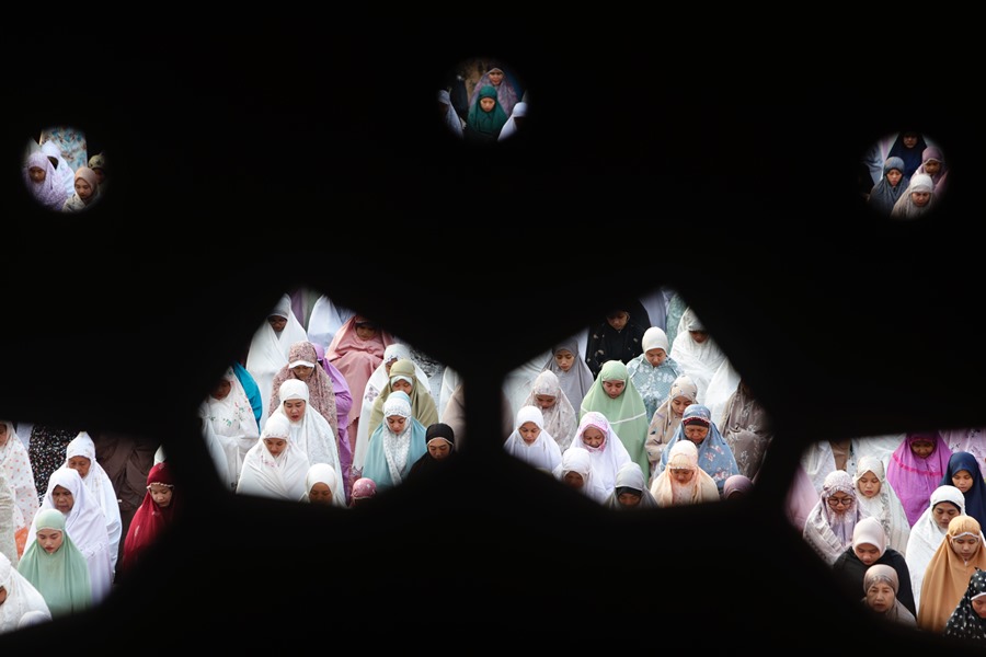 Oración en Eid al-Adha en Indonesia