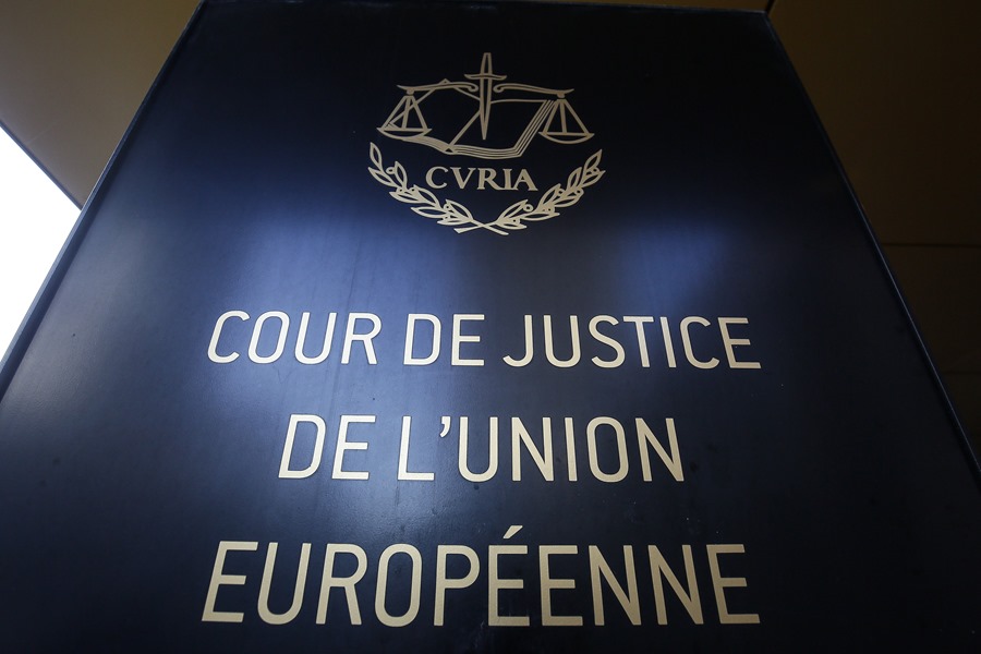 Entrada principal del El Tribunal de Justicia de la Unión Europea (TJUE), organismo que ha declarado ilegal la reforma judicial de Polonia.