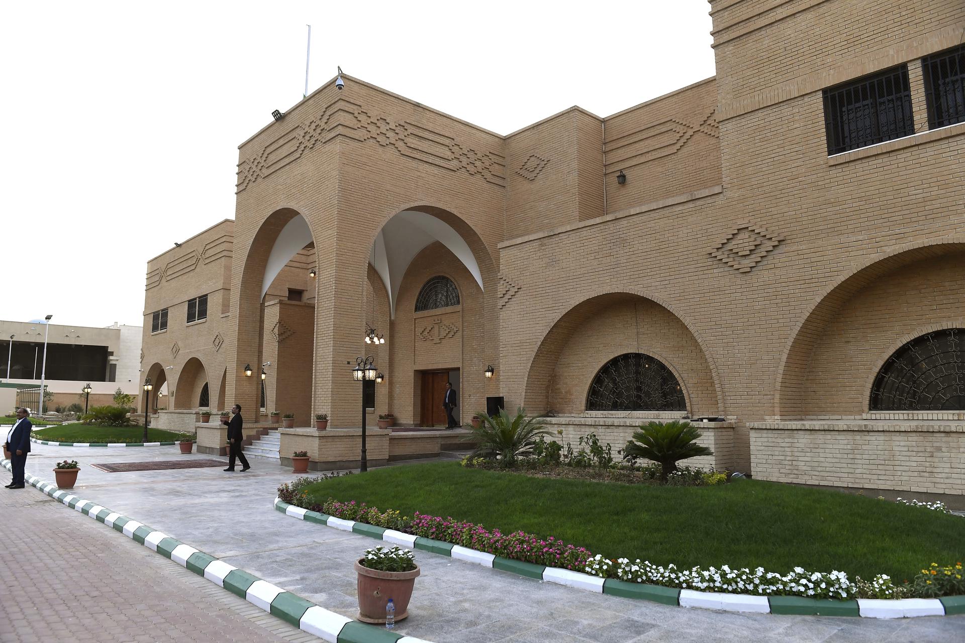 A view of the Iranian Embassy in Riyadh on 6 June 2023. EFE/EPA/YAZEED ALDHAWAIHI

