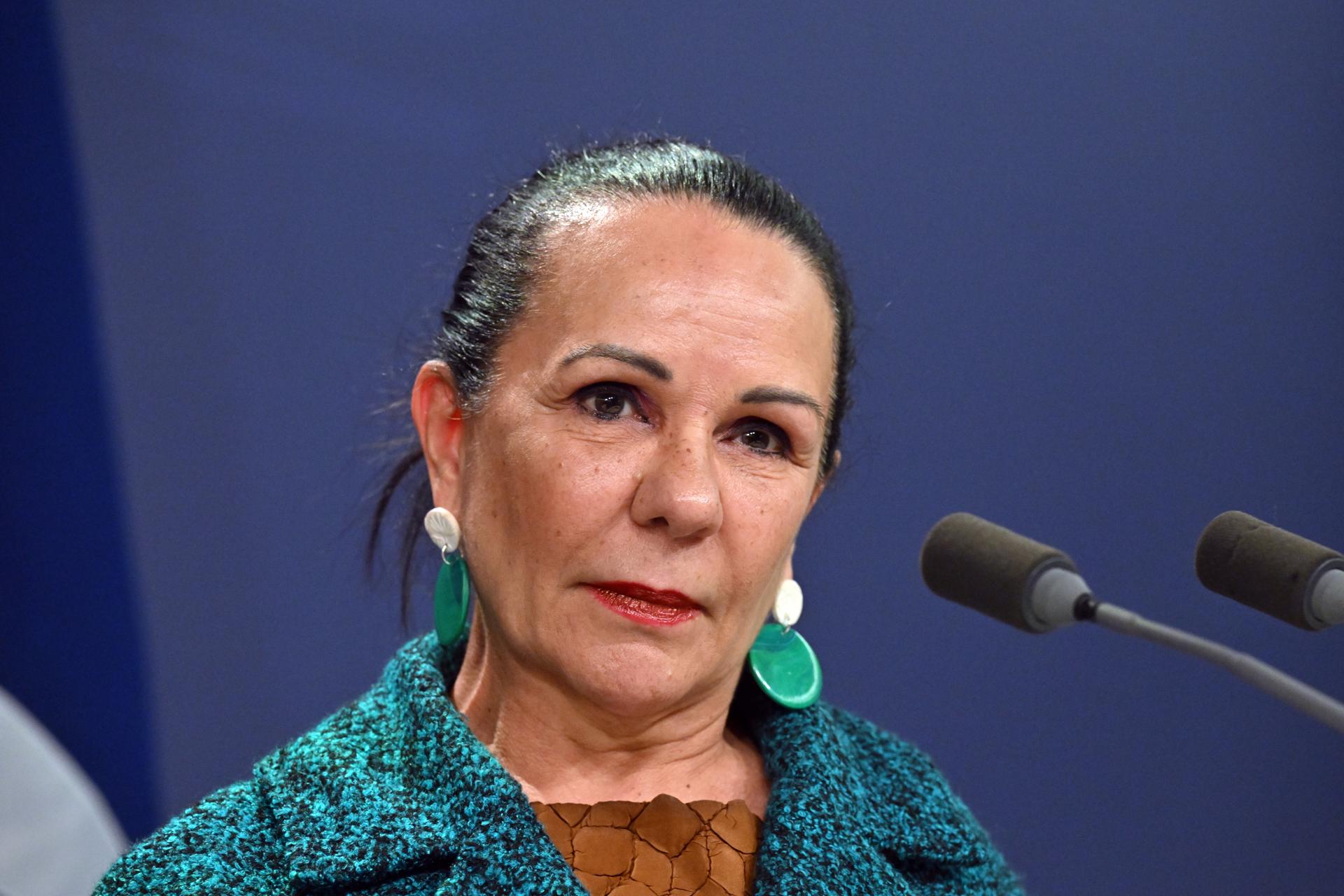 Minister for Indigenous Australians Linda Burney looks on at a press conference in Sydney, Australia, 27 August 2022. EFE-EPA FILE/MICK TSIKAS AUSTRALIA AND NEW ZEALAND OUT
