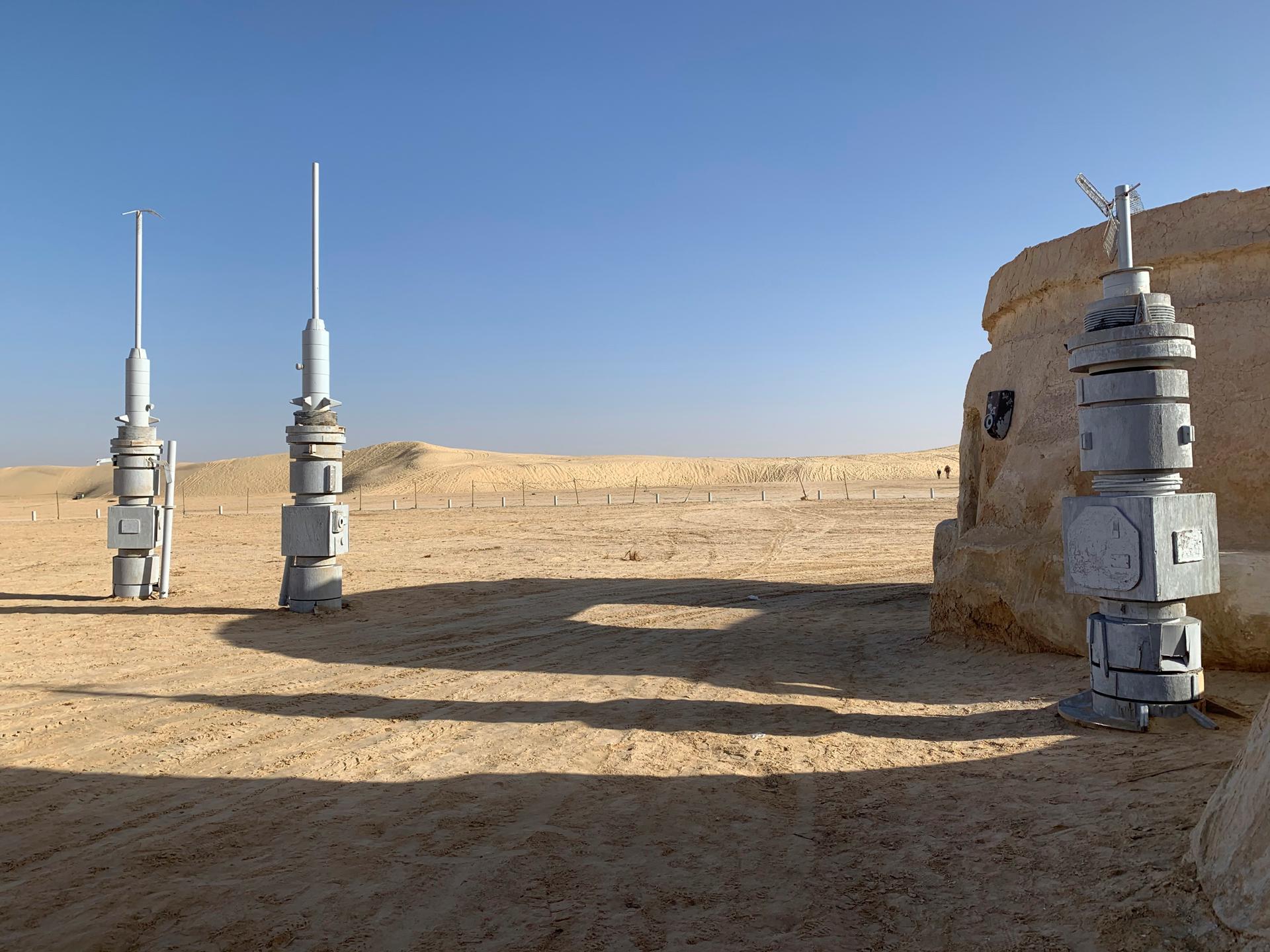 En la imagen de archivo, vista de uno de los escenarios del planeta ficticio de Tatoonie de la saga de Star Wars, abierto para visitas turísticas en Túnez.