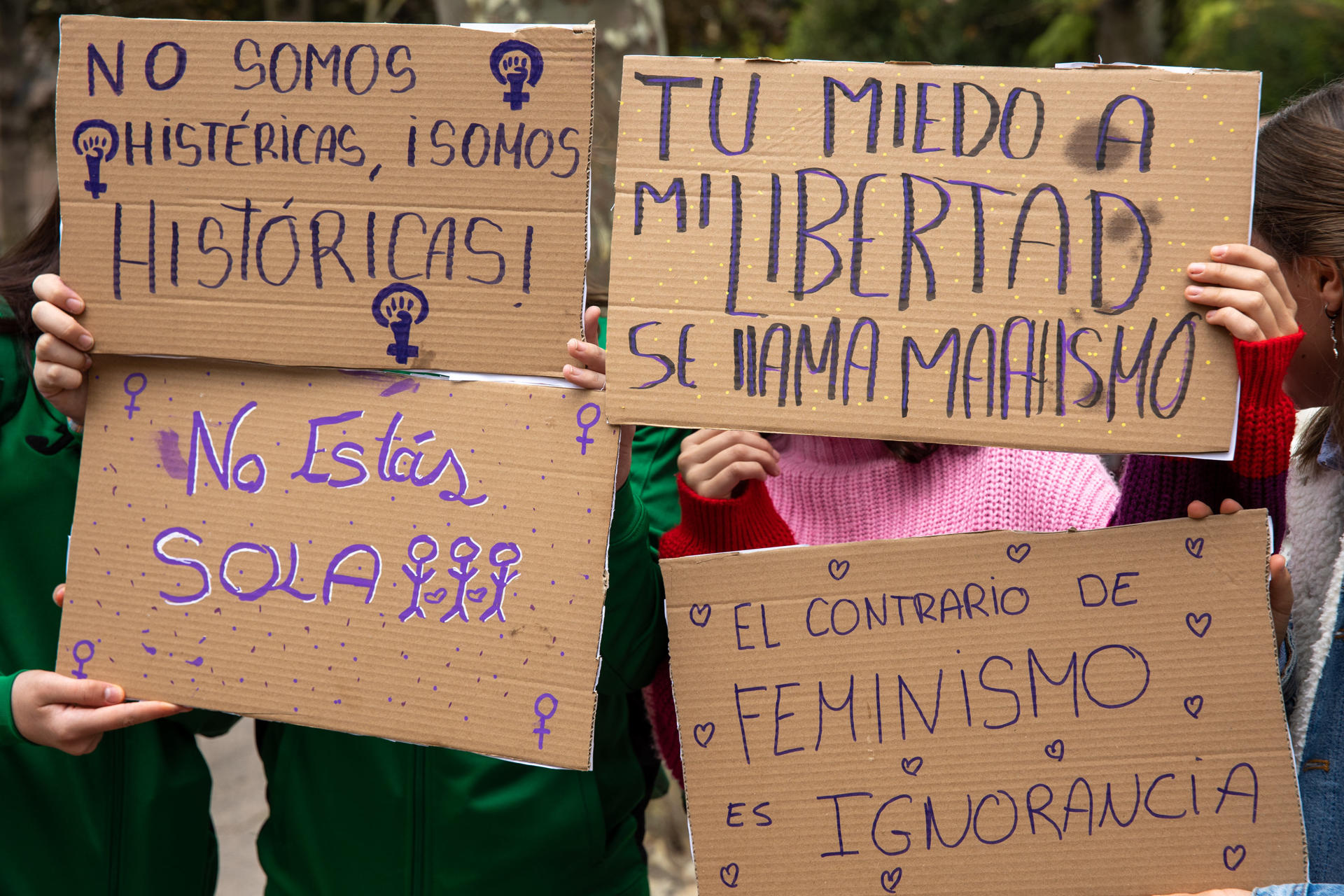 Imagen de archivo de una concentración ante la Delegación del Gobierno en La Rioja tras la presunta agresión sexual en grupo a dos niñas de 12 y 13 años en Logroño. EFE/Raquel Manzanares