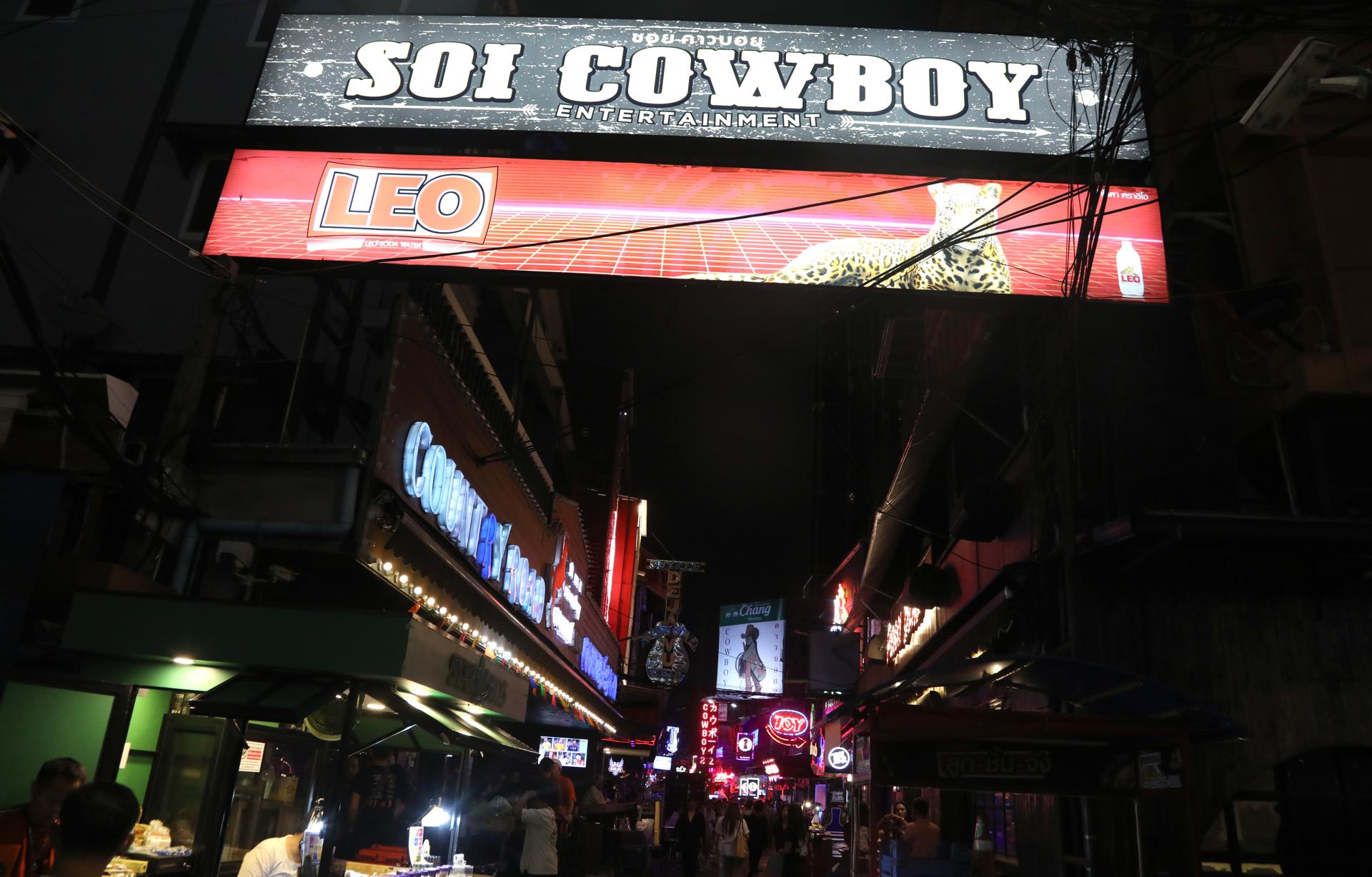 The entrance and exit of Soi Cowboy, a red light district in Bangkok, Thailand, 21 June 2023. EFE-EPA/NARONG SANGNAK

