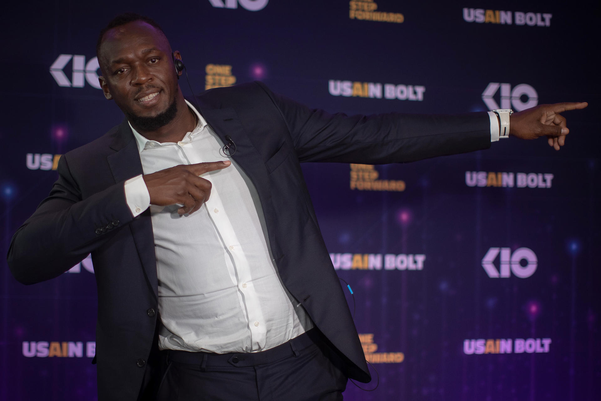 Jamaican sprinter Usain Bolt talks to EFE in Mexico City on 31 May 2023. EFE/Isaac Esquivel