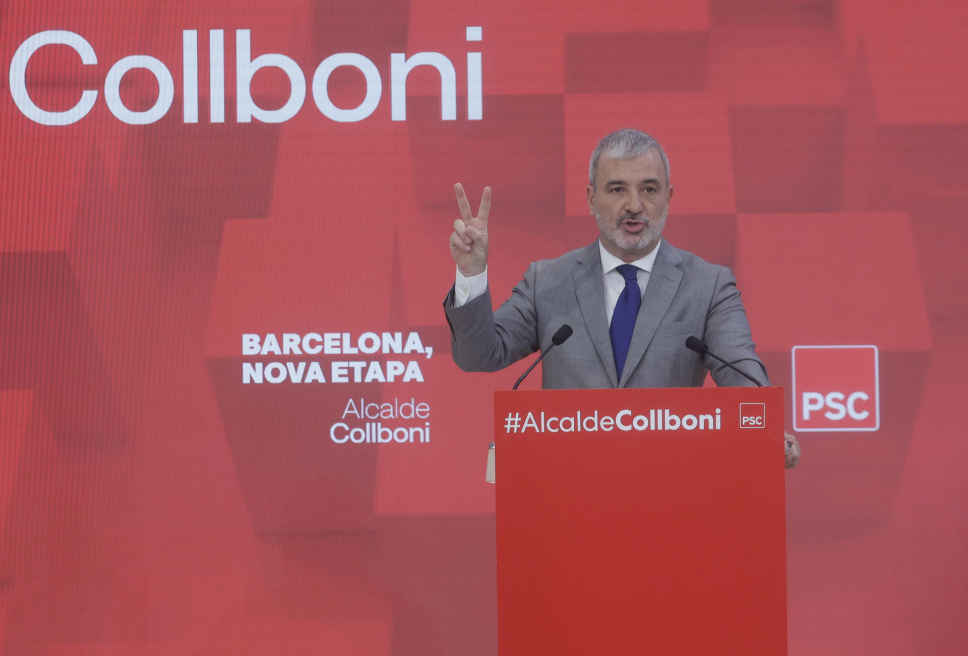 El candidato del PSC a la alcaldía de Barcelona, Jaume Collboni.