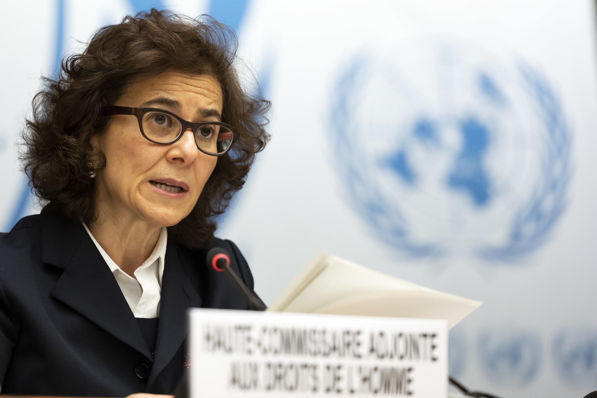 Foto de archivo de Nada Al-Nashif, alta comisionada adjunta de la ONU para los derechos humanos. EFE/EPA/SALVATORE DI NOLFI