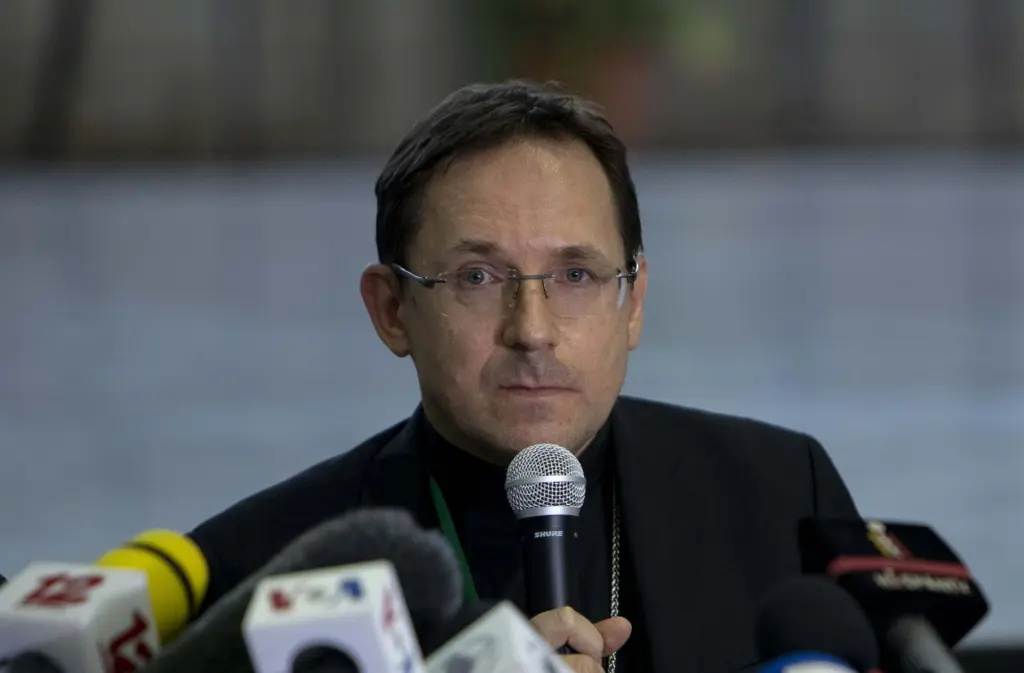 The apostolic nuncio, Monsignor Waldemar Stanislaw Sommertag, in a file photograph.  EFE/Jorge Torres