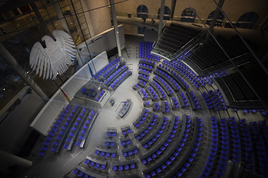 Vista general del Bundestag alemán