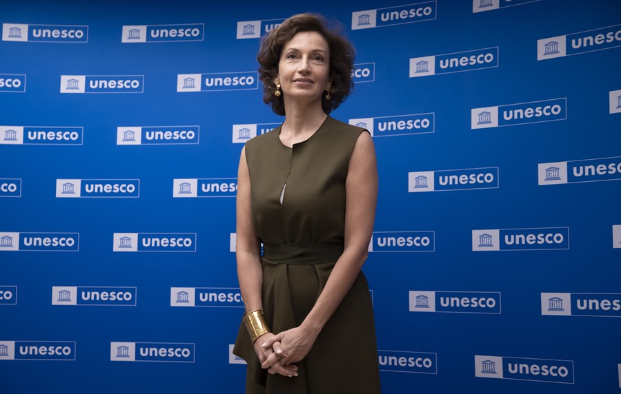 La directora general de la Unesco, Audrey Azoulay, cuya organización ha aprobado la vuelta de EEUU.