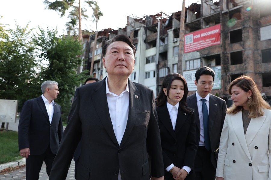 El presidente de Corea del Sur en Irpin