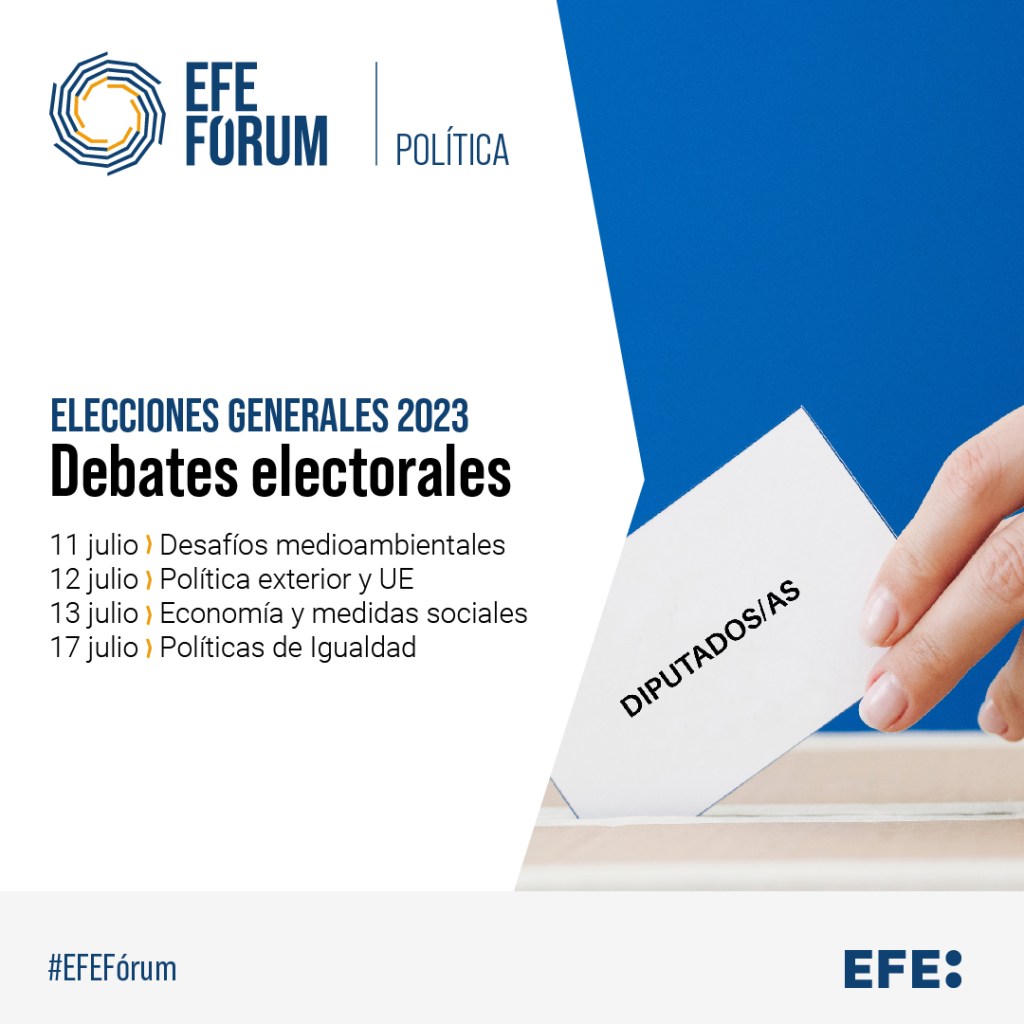 EFE celebrará cuatro debates temáticos con representantes de PSOE, PP, Vox y Sumar