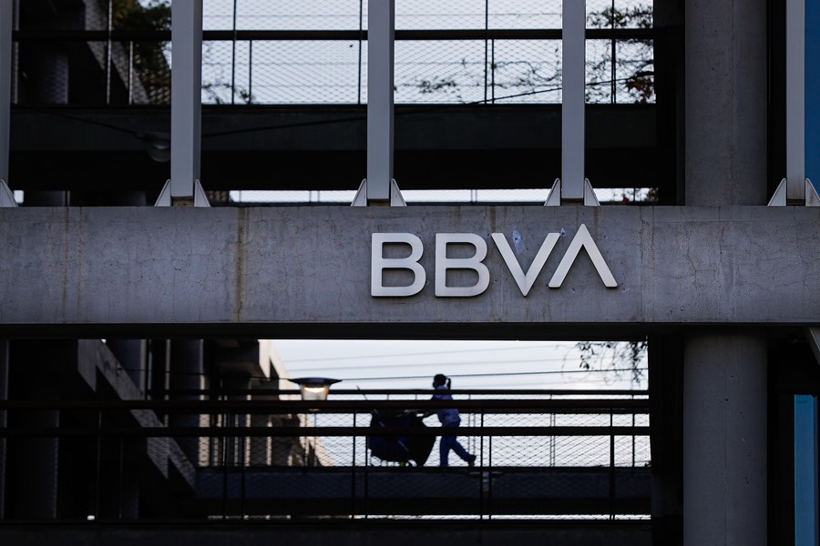 Sede corporativa del BBVA, en el distrito de Las Tablas en Madrid