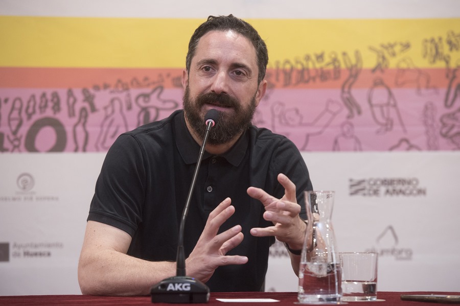 El cineasta chileno Pablo Larraín durante la rueda de prensa