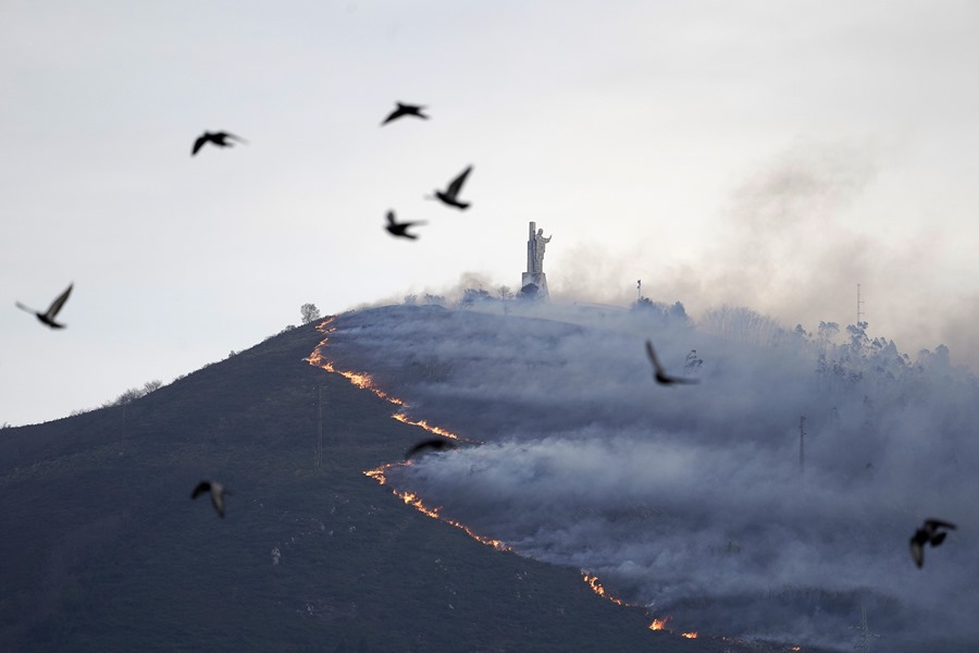 Incendio en el Monte Naranco. 