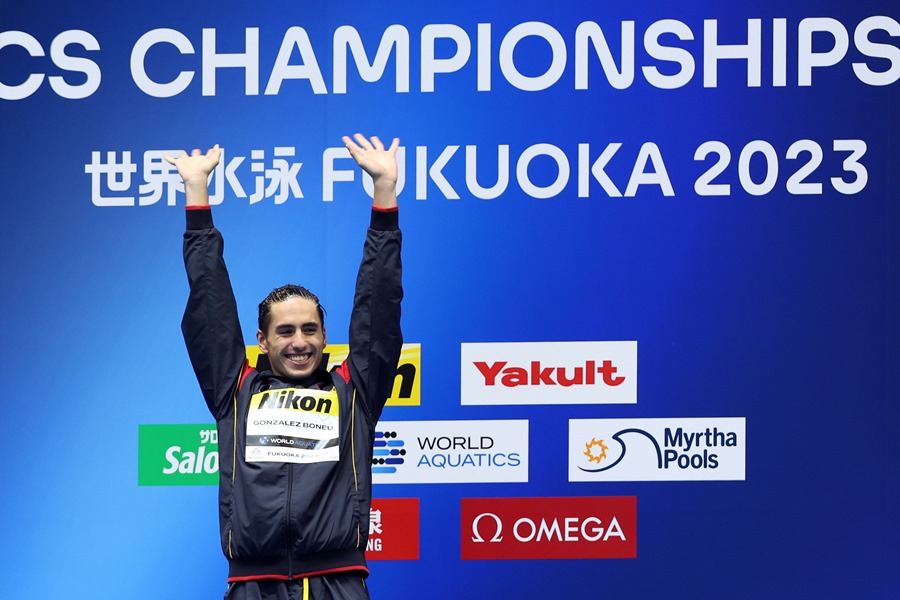 Dennis González, campeón mundial en solo libre, sexta medalla para la delegación española en el Mundial de Natación