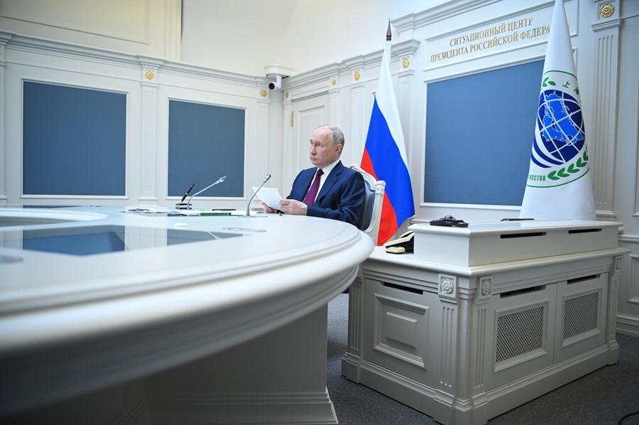 Vladimir Putin en la cumbre de la OCS