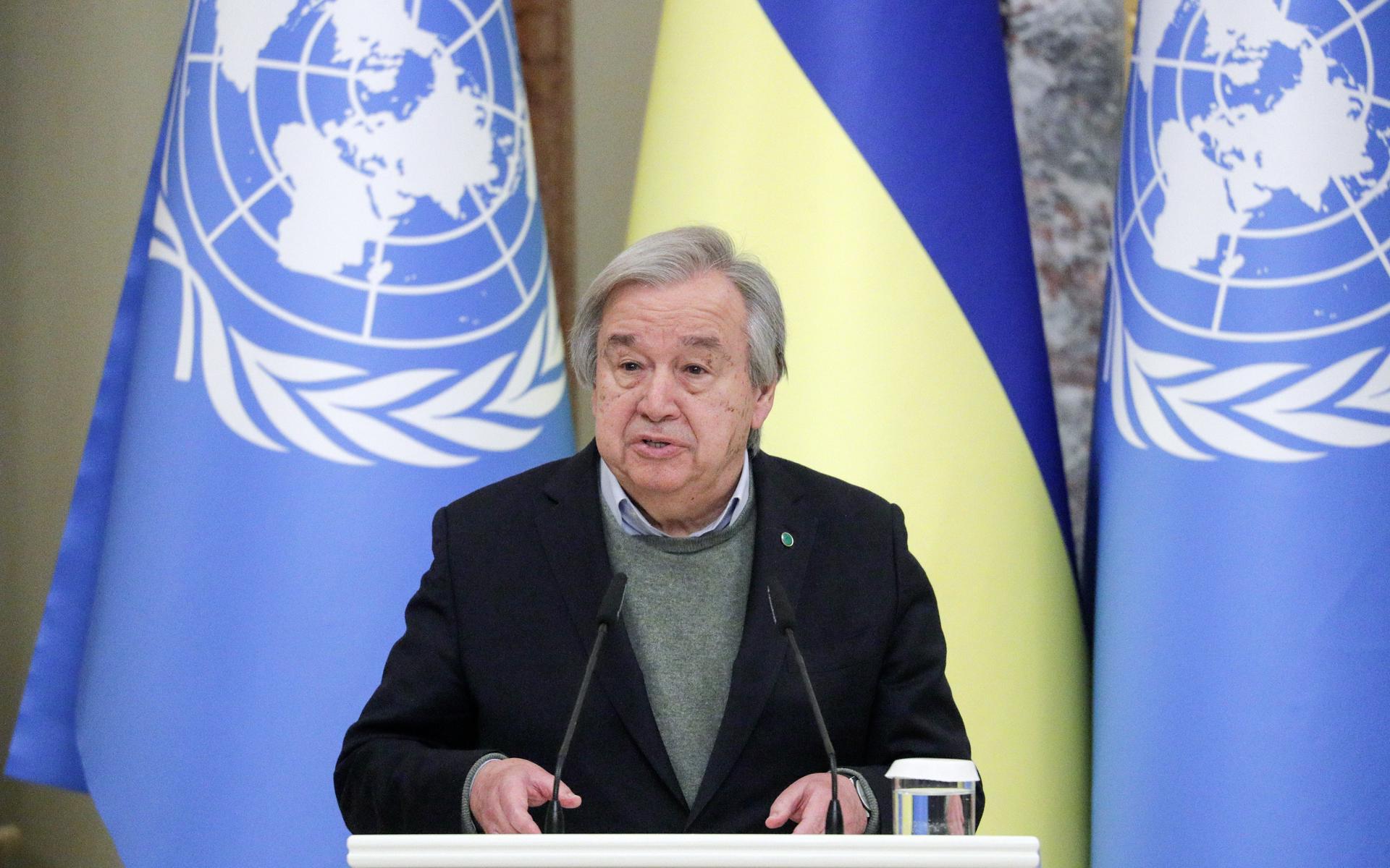 UN Secretary-General Antonio Guterres. EFE/EPA/SERGEY DOLZHENKO/FILE