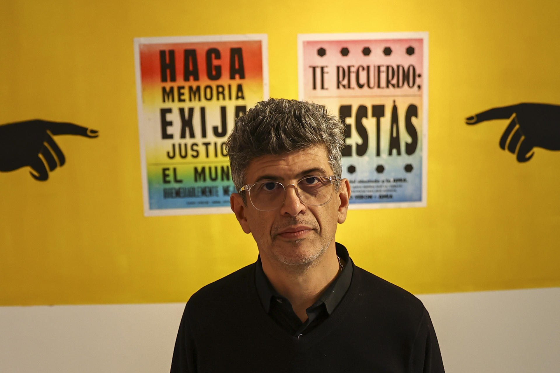 The director of Art and Production at the Argentine Israeli Mutual Association (AMIA), Elio Kapszuk, poses for a photo during an interview with Efe on 13 July 2023 in Buenos Aires (Argentina). EFE/ Juan Ignacio Roncoroni
