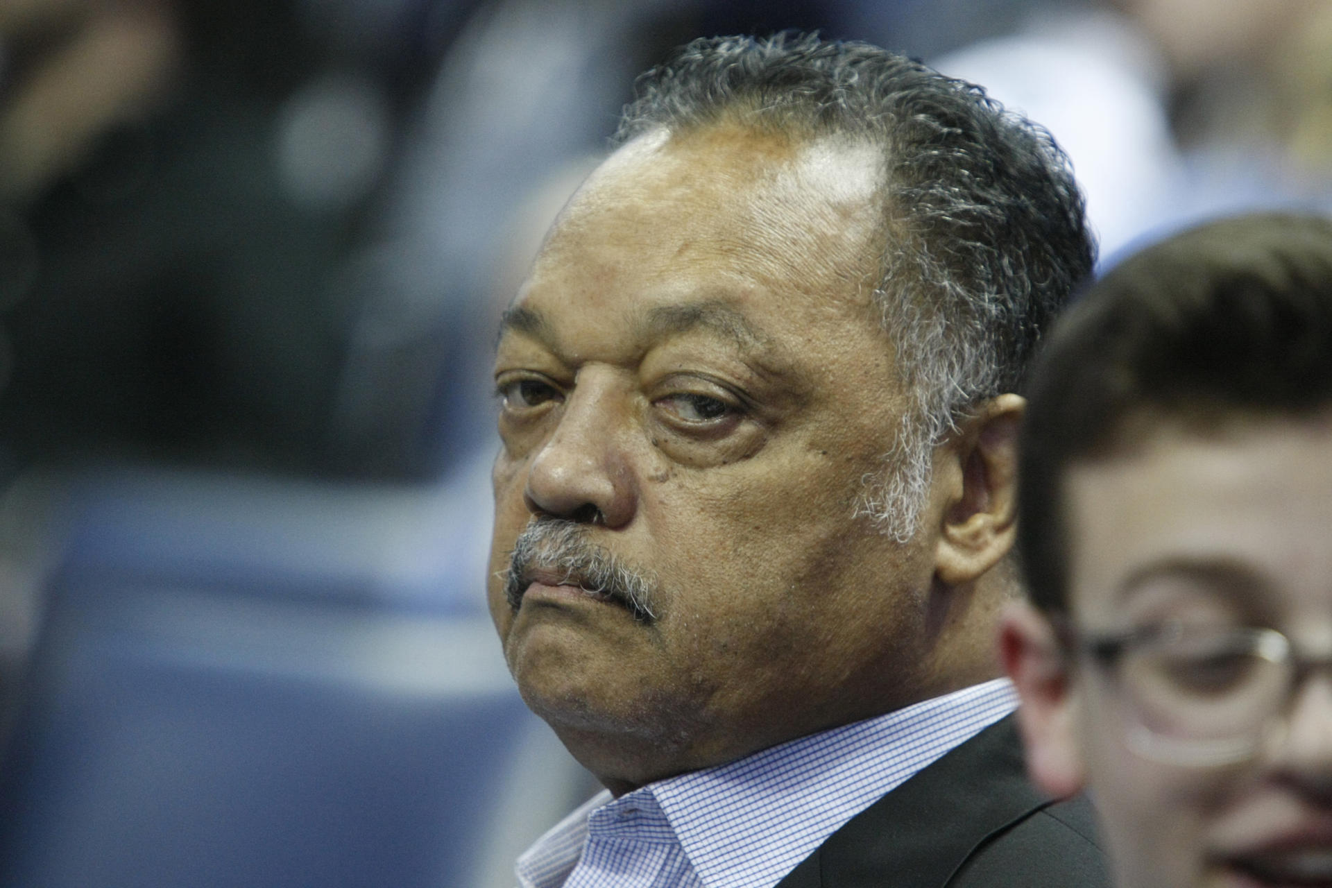 Civil rights activist and pastor Jesse Jackson at an NBA game between the Oklahoma City Thunder and Memphis Grizzlies, at the FedEx Forum in Memphis, Tennessee, US, on Feb. 14, 2018. EFE FILE/Karen Pulfer Foch