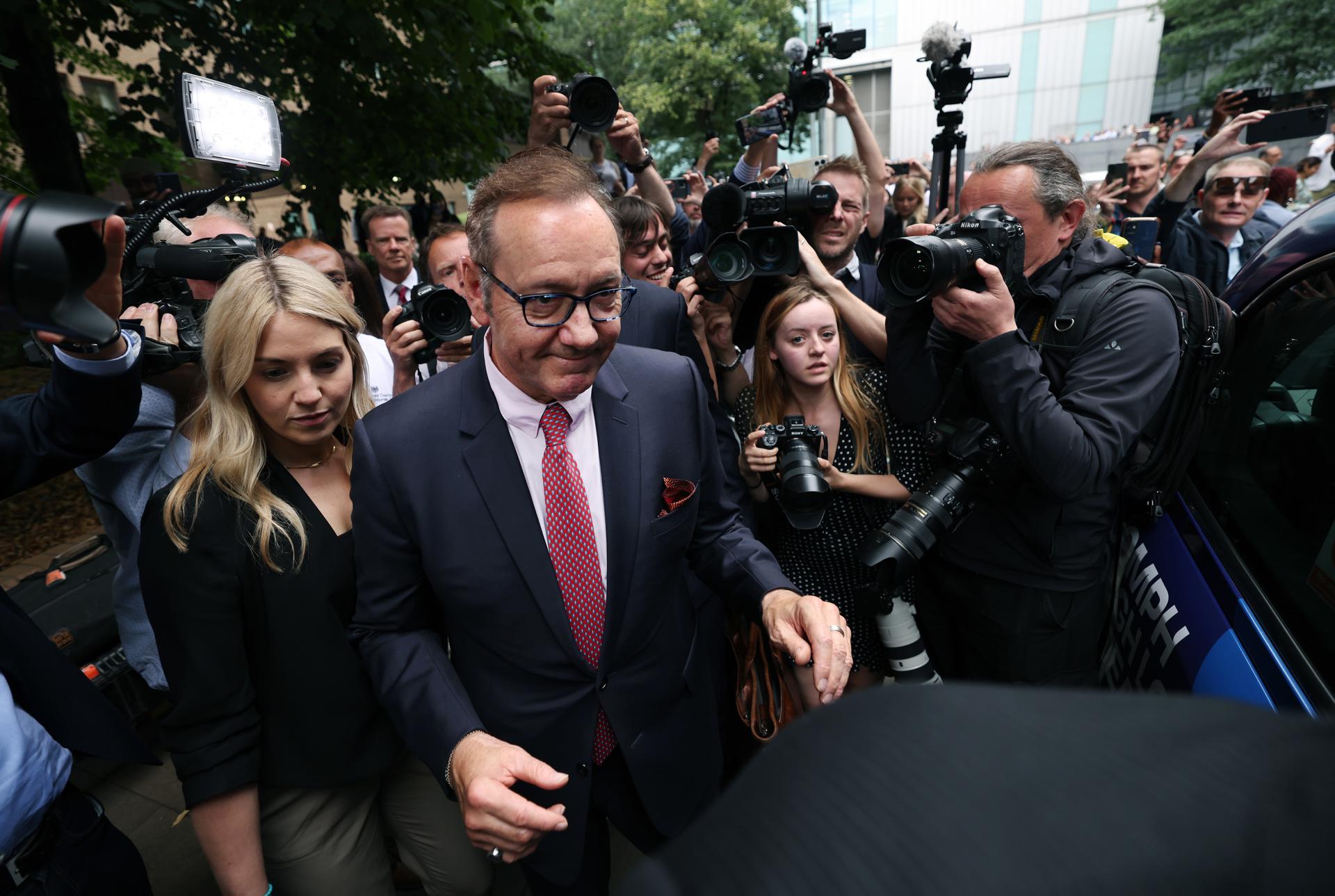 US actor Kevin Spacey departs Southwark Crown Court after being found not guilty in all charges in London, Britain, 26 July 2023. EFE/EPA/ANDY RAIN