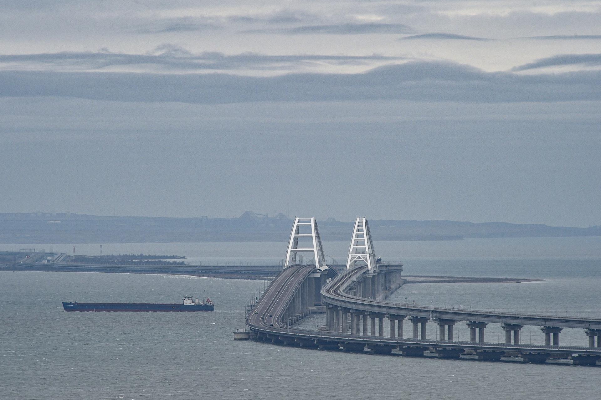A general view of the Crimean Bridge in Kerch, Crimea, 14 March 2023 (issued 15 March 2023). EFE-EPA FILE/STRINGER