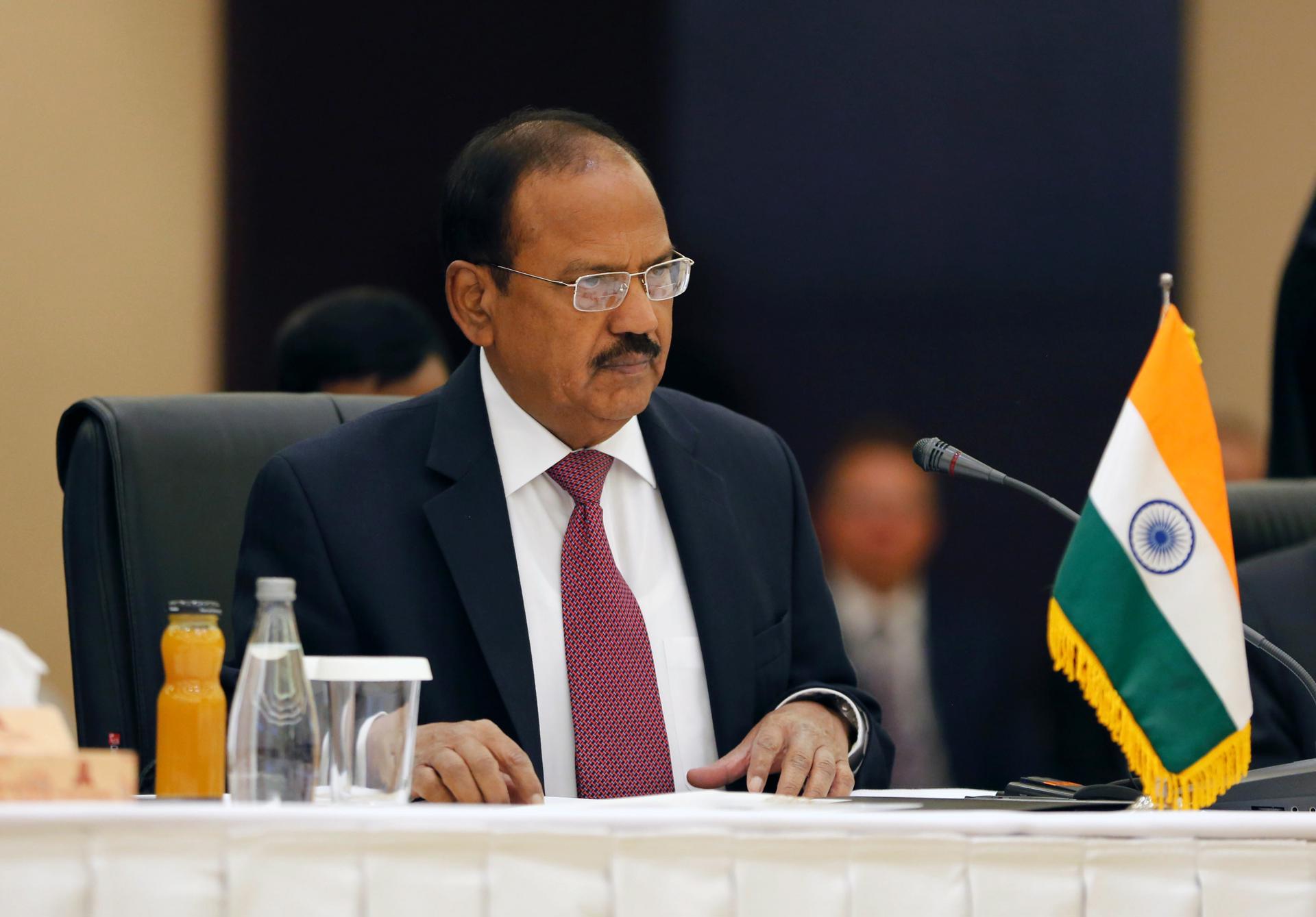 A file picture showing Indian national Security advisor Ajit Doval attending a meeting in Tehran, Iran. EPA/FILE/STR
