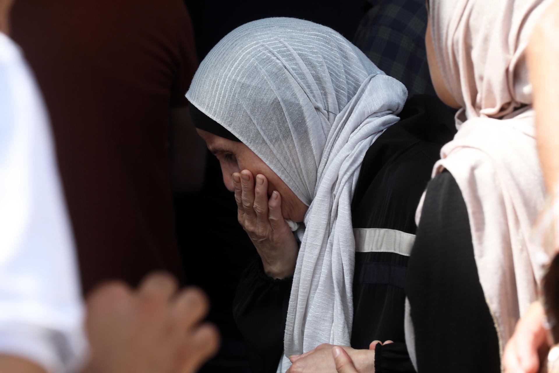 A mother of one of a Palestinian man killed during an Israeli raid, reacts in the Old city of Nablus, northern West Bank, 07 July 2023. EFE-EPA/ALAA BADARNEH

