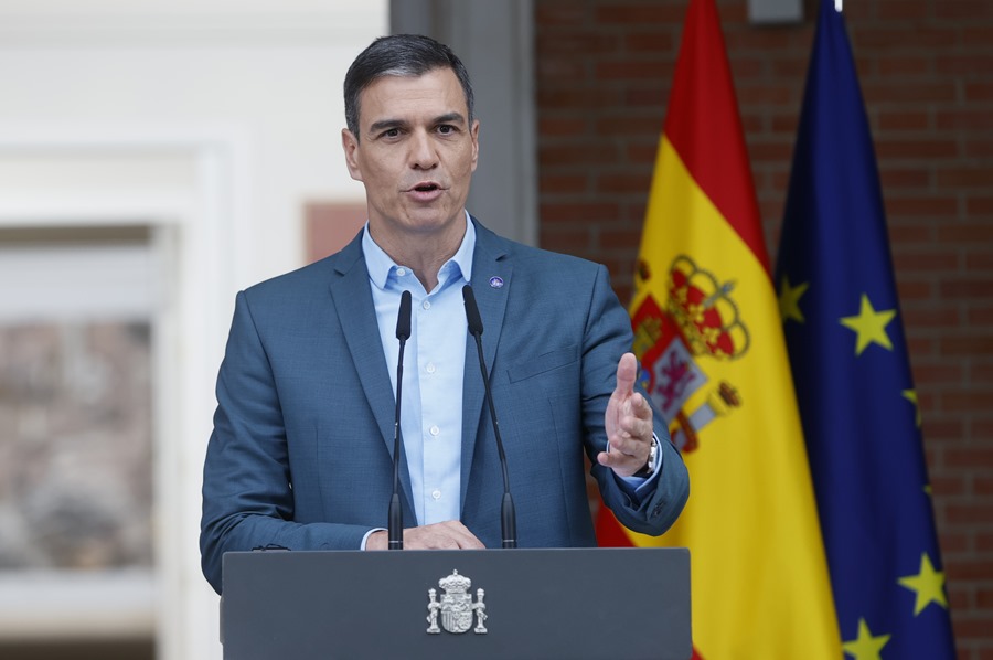 El presidente del Gobierno en funciones, Pedro Sánchez, contesta a Feijóo que el PP ha gobernado sistemáticamente sin ser el más votado