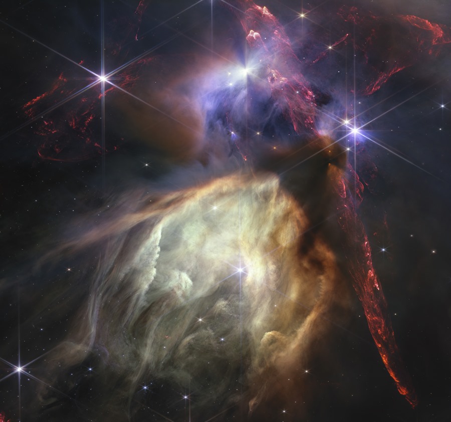 El telescopio espacial James Webb celebra su primer año de ciencia con una nueva y espectacular imagen: un primer plano del nacimiento de estrellas similares al Sol