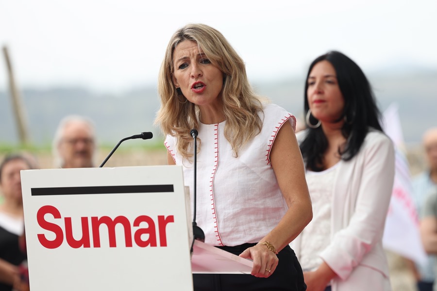 La candidata de SUMAR para las próximas elecciones generales, Yolanda Díaz