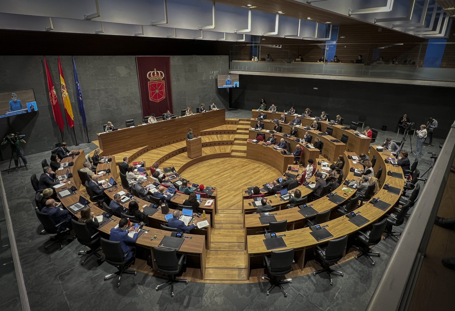Imagen de archivo del salón de plenos del Parlamento de Navarra