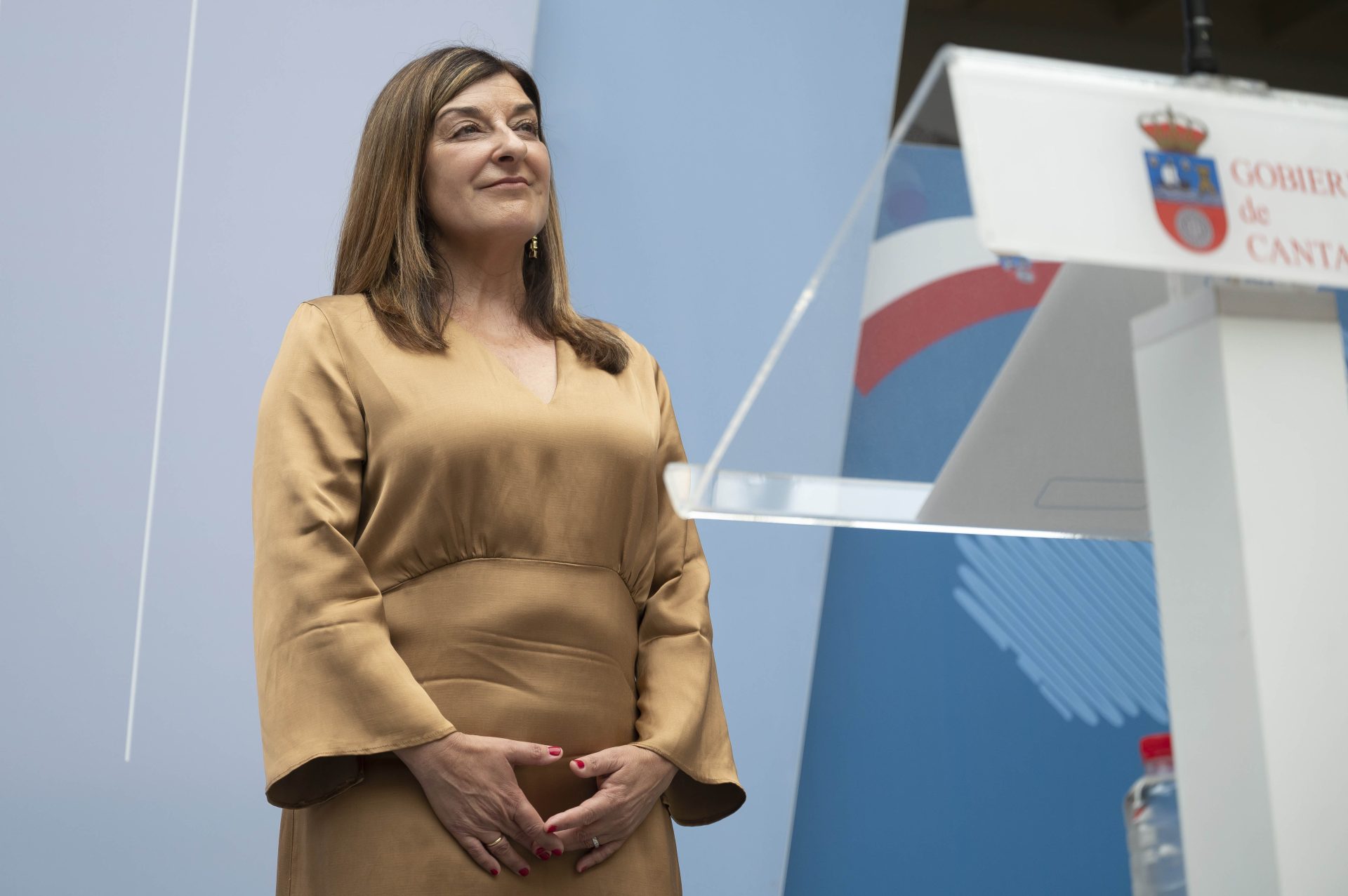 La presidenta de Cantabria, María José Sáenz de Buruaga. EFE/Pedro Puente Hoyos