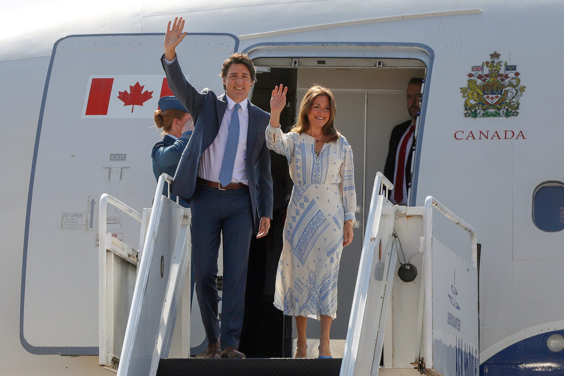 El primer ministro de Canadá, Justin Trudeau (i) y su esposa Sophie Grégoire, en una fotografía de archivo. EFE/Isaac Esquivel