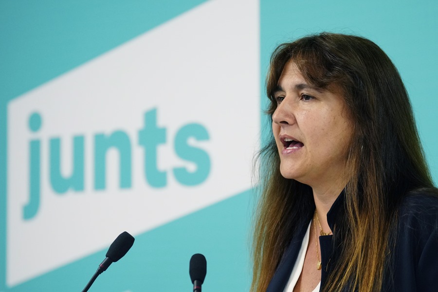 La presidenta de JxCat, Laura Borràs, ve a Aragonès “desconectado de la realidad” por defender aún el acuerdo de claridad