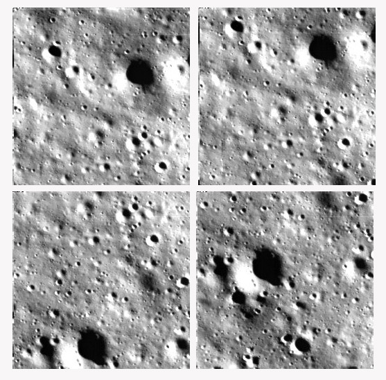 La Agencia Espacial de la India ha subido imágenes de la Luna tomadas durante la etapa de alunizaje de su misión espacial Chandrayaan-3. EFE/Agencia Espacial de la India