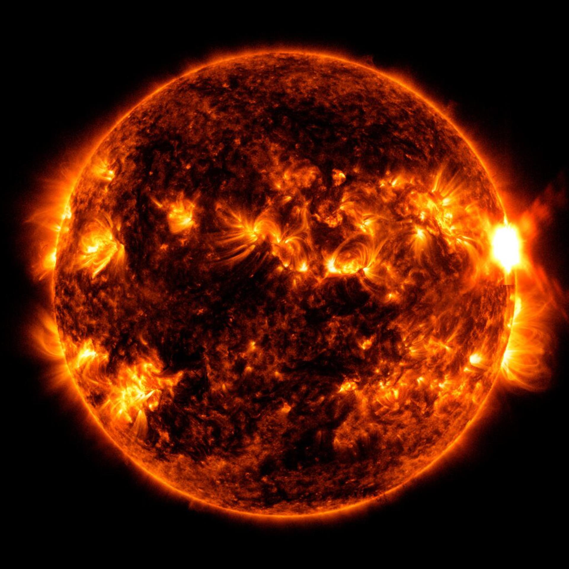 Imagen de una erupción solar el 5 de agosto de 2023.