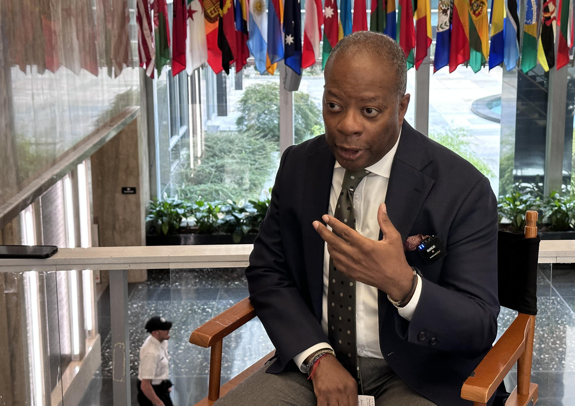 Todd Robinson, the assistant secretary of state for international narcotics and law enforcement affairs, is interviewed by Efe on 4 August 2023 in Washington. EFE/Octavio Guzman/BEST QUALITY AVAILABLE