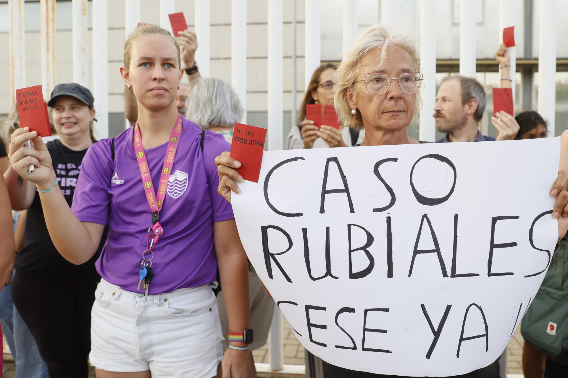 Feminist demonstration to demand the dismissal of the president of the Spanish Soccer Federation, Luis Rubiales, on 25 August, 2023 in Madrid, Spain. EFE/Mariscal