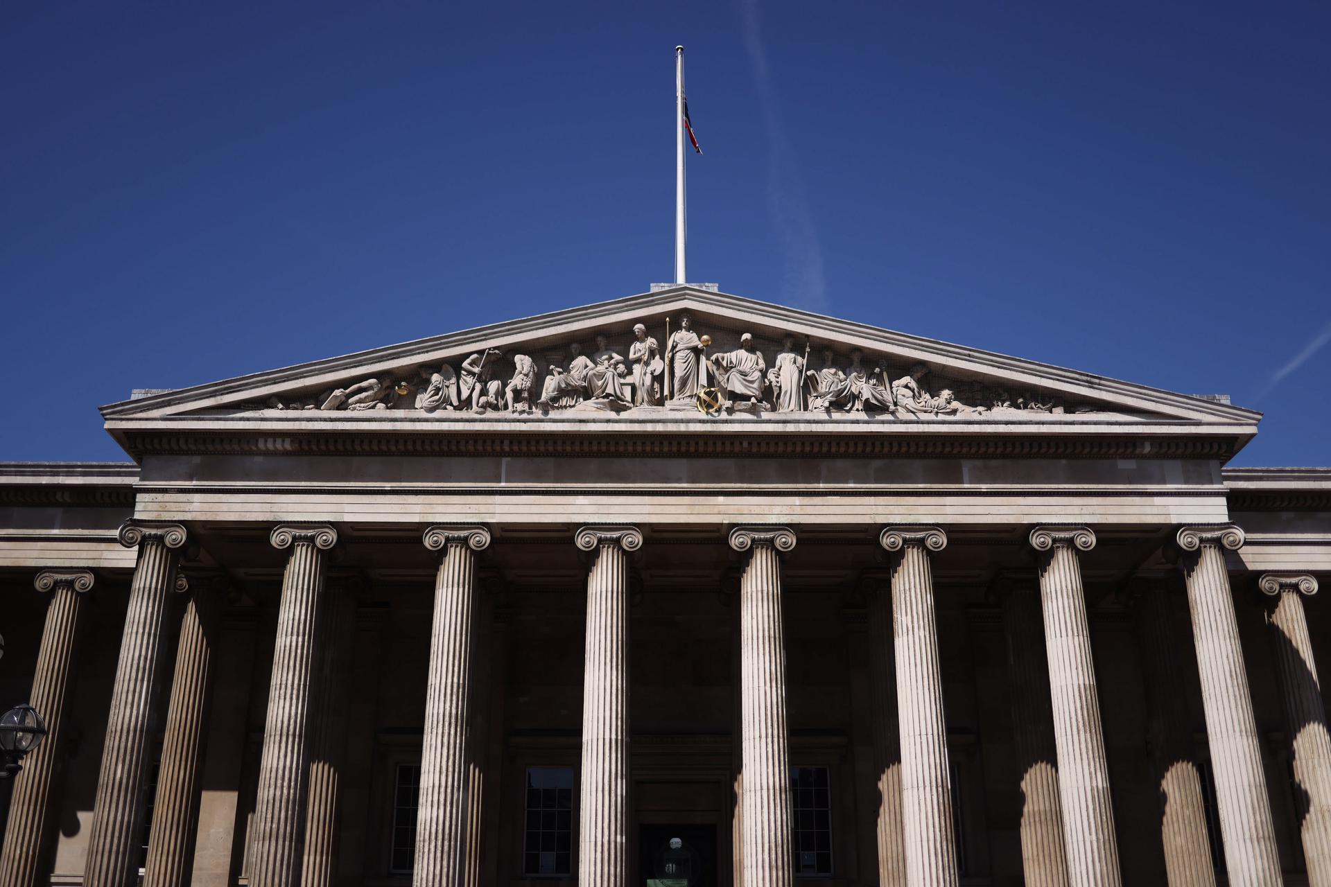 The facade of the British Museum in London, Britain, 23 August 2023. EFE/EPA/NEIL HALL