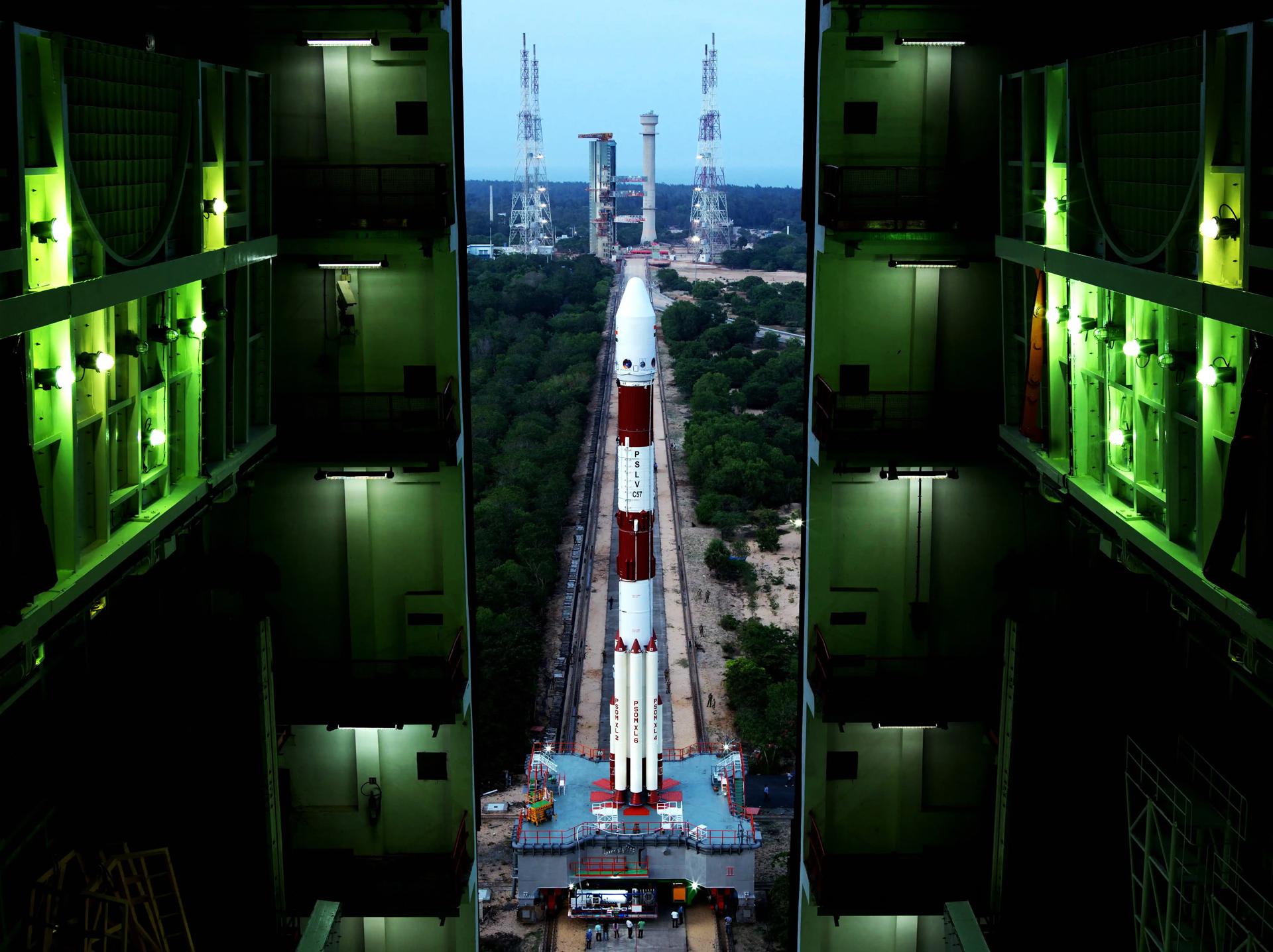 An undated handout photo made available by the Indian Space Research Organisation (ISRO) on 30 August 2023 shows Aditya L1 payloads at Satish Dhawan Space Centre in Sriharikota, Tamil Nadu state, southern India. EFE-EPA/ISRO HANDOUT HANDOUT EDITORIAL USE ONLY/NO SALES
