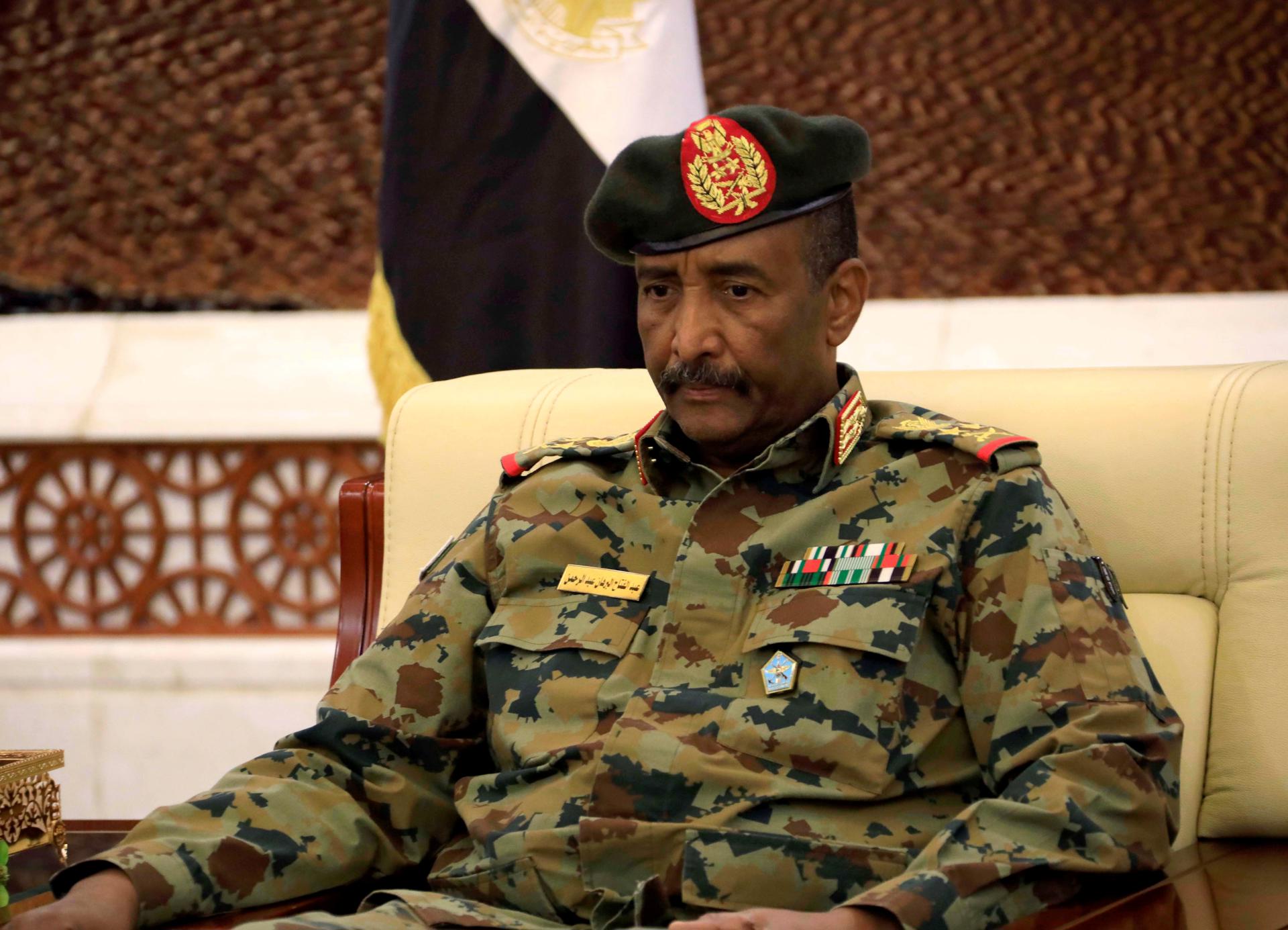 Leader of Sudan's transitional council, Lieutenant General Abdel Fattah Abdelrahman Burhan looks on after being sworn in as the Head of the newly formed transitional Council at the presidential palace in Khartoum, Sudan, 21 August 2019. EFE/EPA/STRINGER