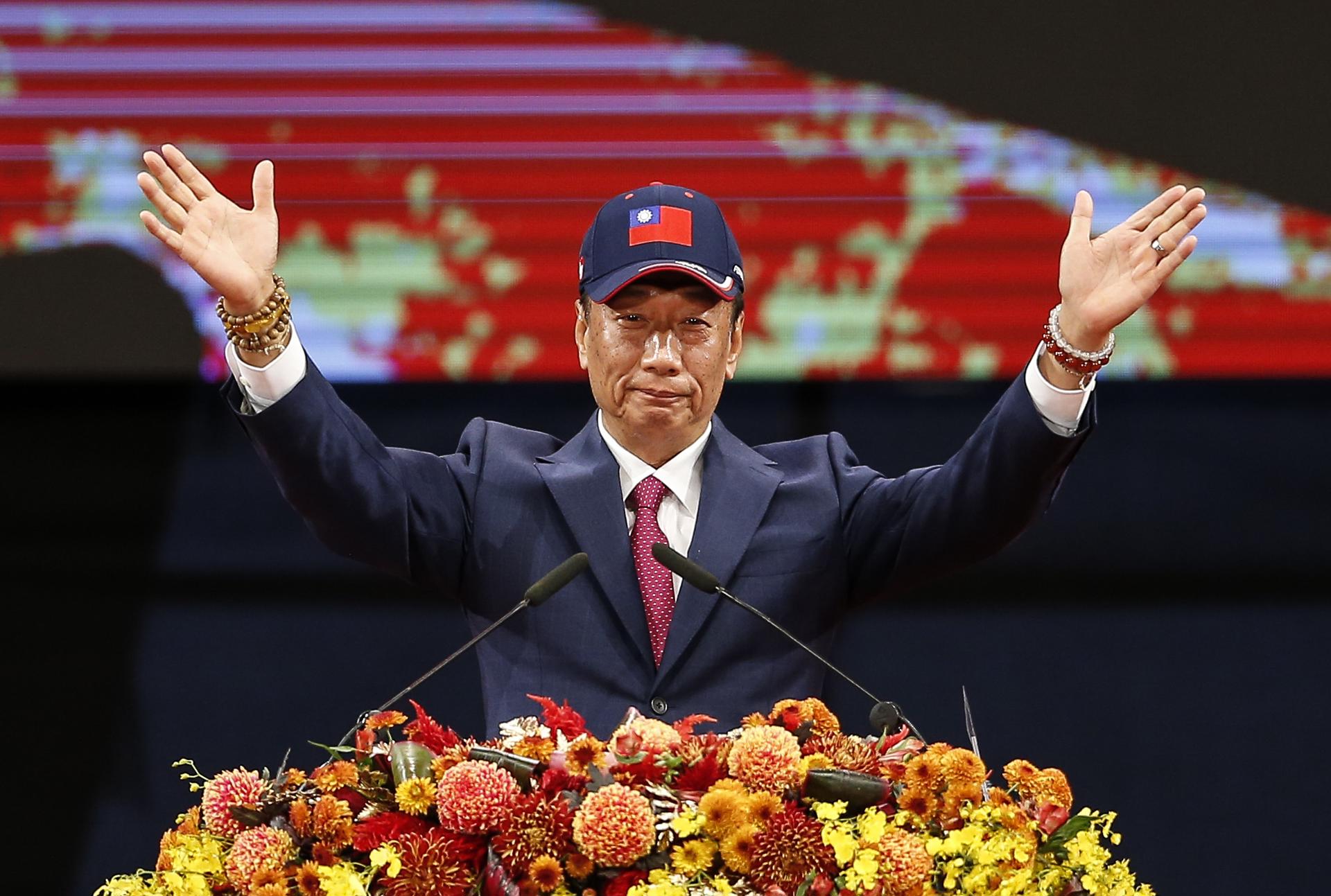 Terry Gou, Chairman of Foxconn, speaks during the Foxconn year end party in Taipei, Taiwan, 02 February 2019. EFE-EPA/RITCHIE B. TONGO/FILE