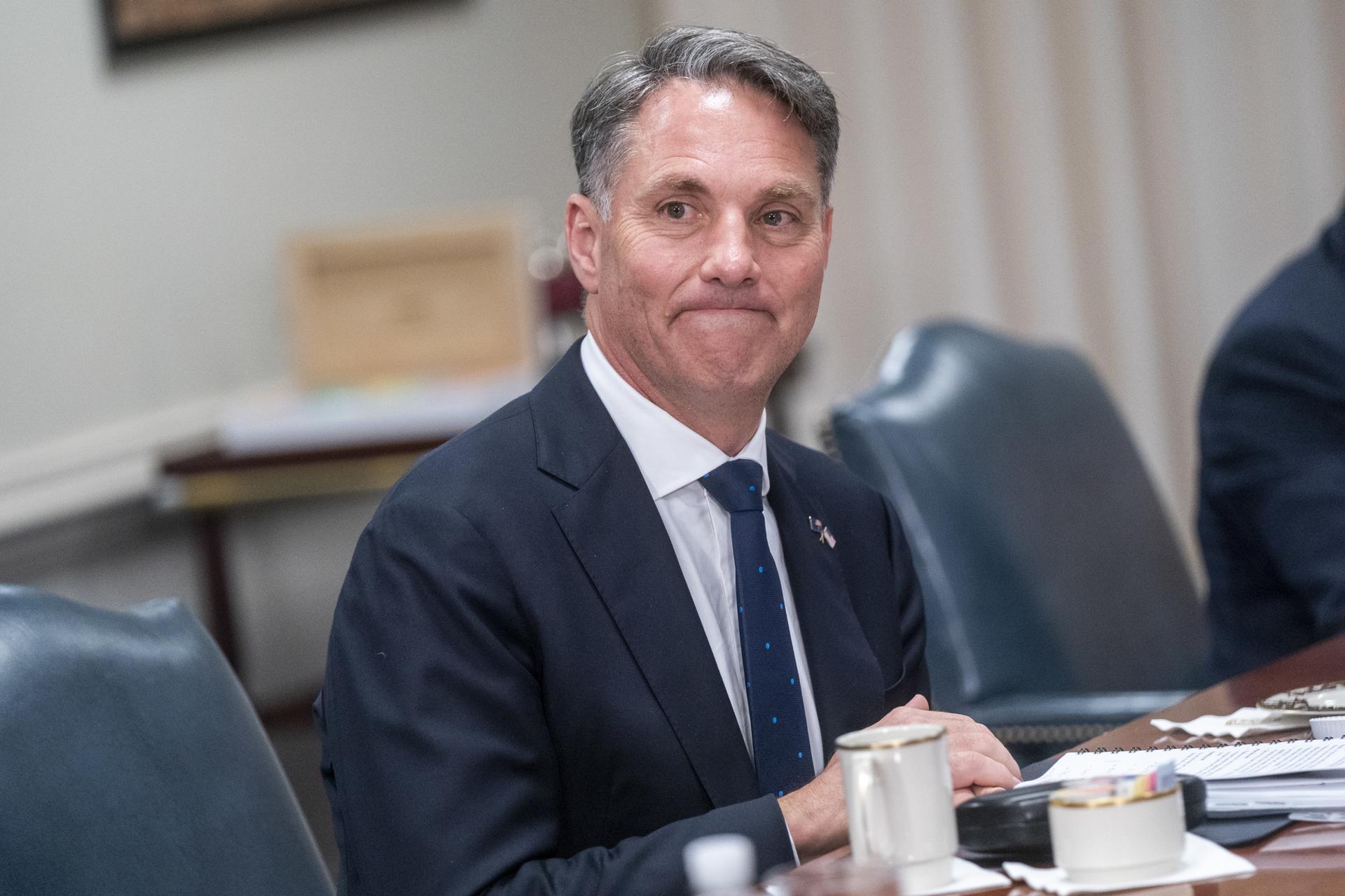 Australian Minister of Defense Richard Marles delivers remarks during a meeting with US Secretary of Defense Lloyd Austin at the Pentagon in Arlington, Virginia, US, 13 July 2022. EFE-EPA FILE/SHAWN THEW