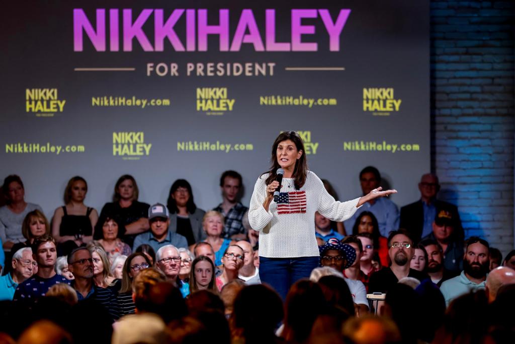 La candidata presidencial republicana Nikki Haley, en una fotografía de archivo. EFE/Erik S. Lesser
