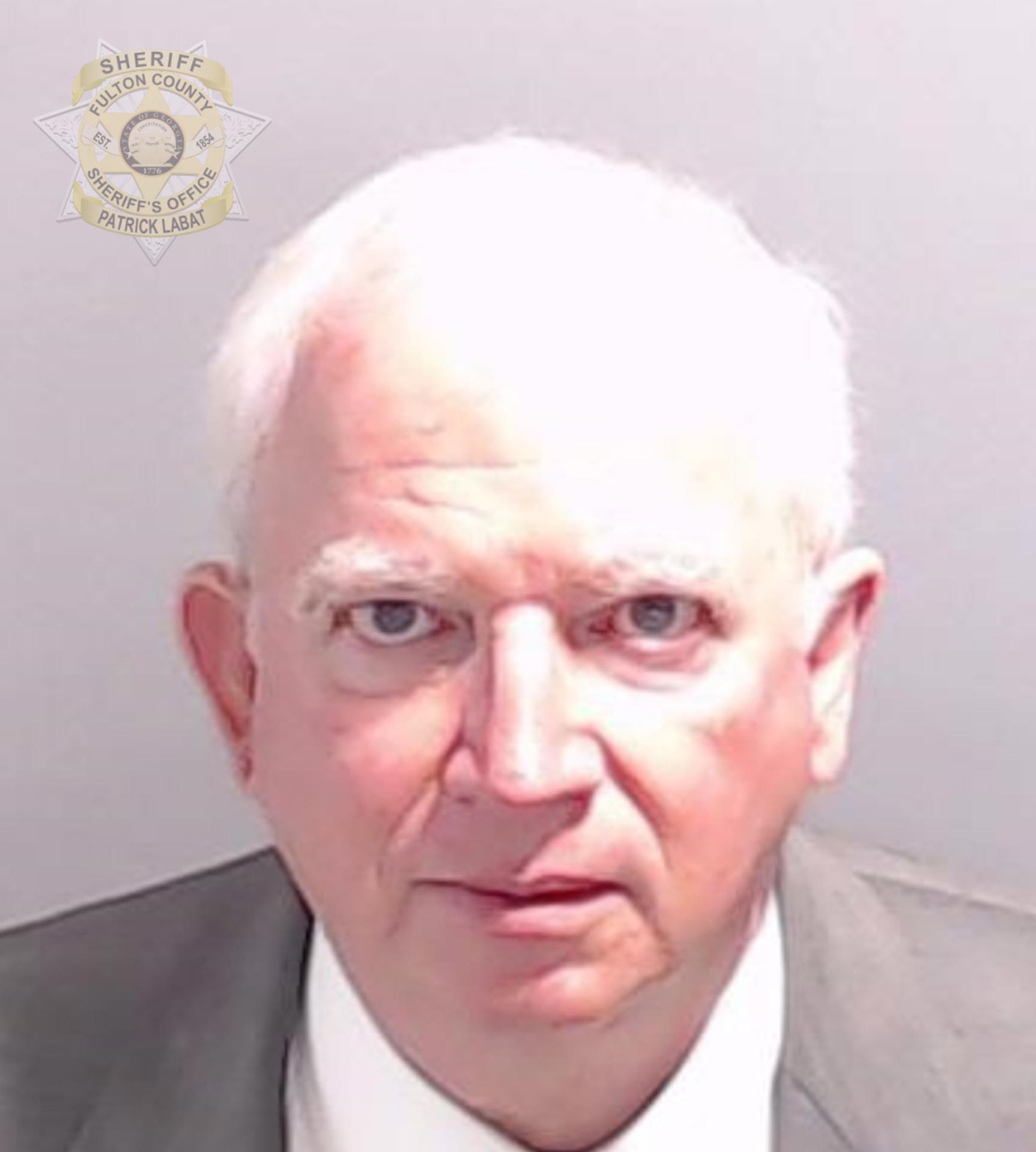 A handout photo made available by the Fulton County Sheriff's Office 22 August 2023 shows the Fulton County Jail booking photo of lawyer John Eastman in Atlanta, Georgia, USA. EFE-EPA/FULTON COUNTY SHERIFF'S OFFICE HANDOUT EDITORIAL USE ONLY/NO SALES
