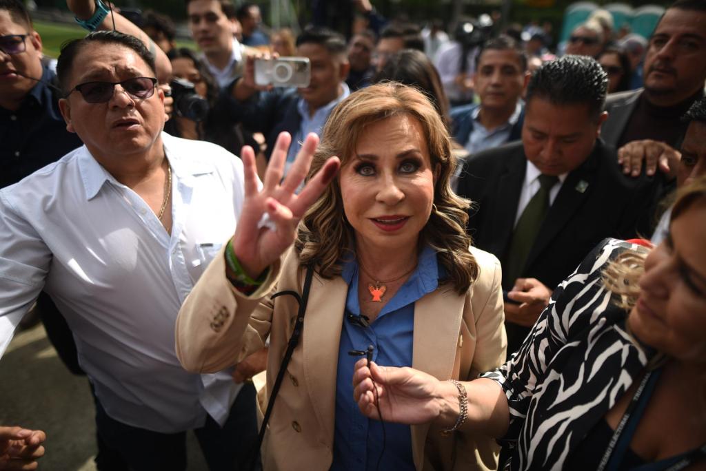 La candidata presidencial Sandra Torres del Partido Unidad Nacional de la Esperanza. EFE/Edwin Bercián
