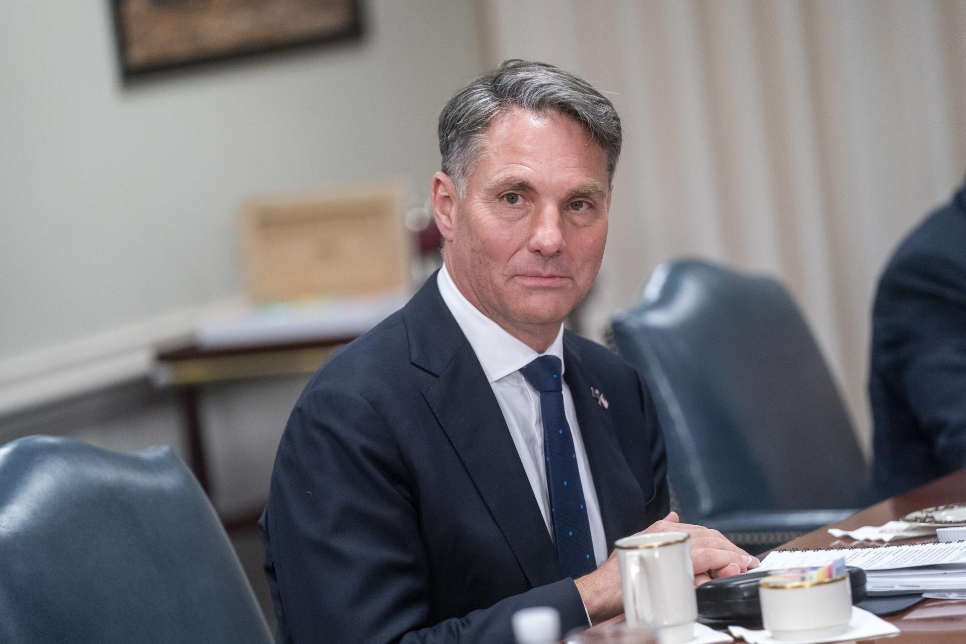 Australian Minister of Defense Richard Marles delivers remarks, during a meeting with US Secretary of Defense Lloyd Austin at the Pentagon in Arlington, Virginia, USA, 13 July 2022. EFE-EPA/SHAWN THEW/FILE