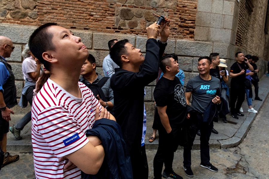 Un grupo de turistas chinos en Toledo, en una imagen de archivo.